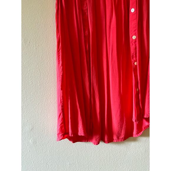 Coral Pink Gap Button Up Tank Top Blouse Extra Small XS - Picture 3 of 6